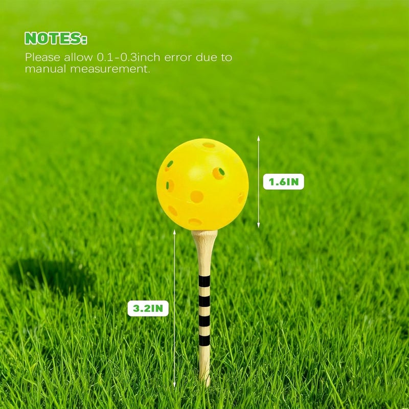 Bac-kitchen 26 Pack Practice Golf Balls, 41mm Hollow Airflow Plastic Golf Balls with Golf Tees, for Indoor Outdoor Driving Range Backyard Swing Practice - Image 2